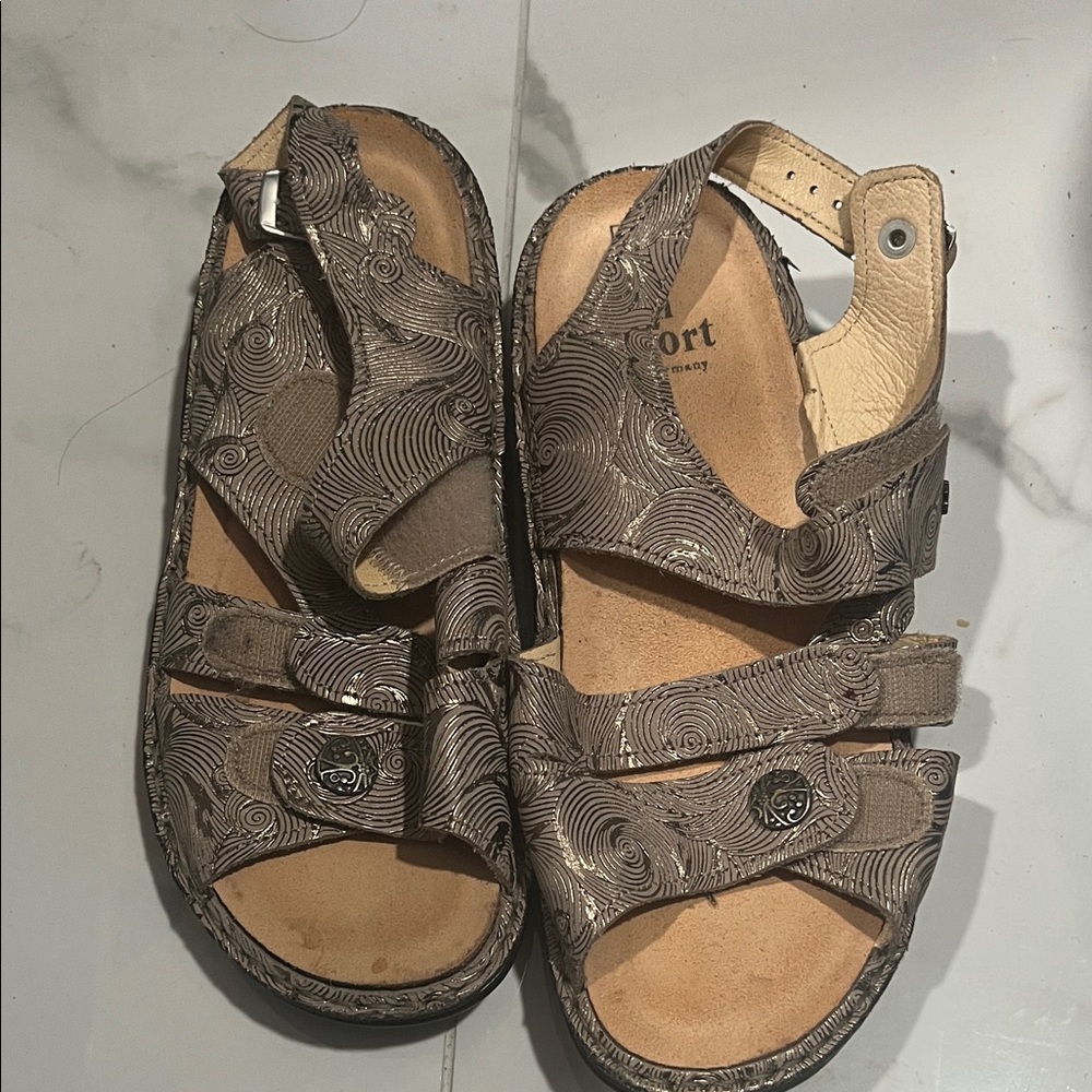 Finn Comfort Kids Patterned Brown Sandals